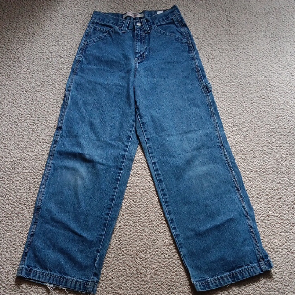 Boys Carpenter Wide Leg Jeans - Size 14 Slim